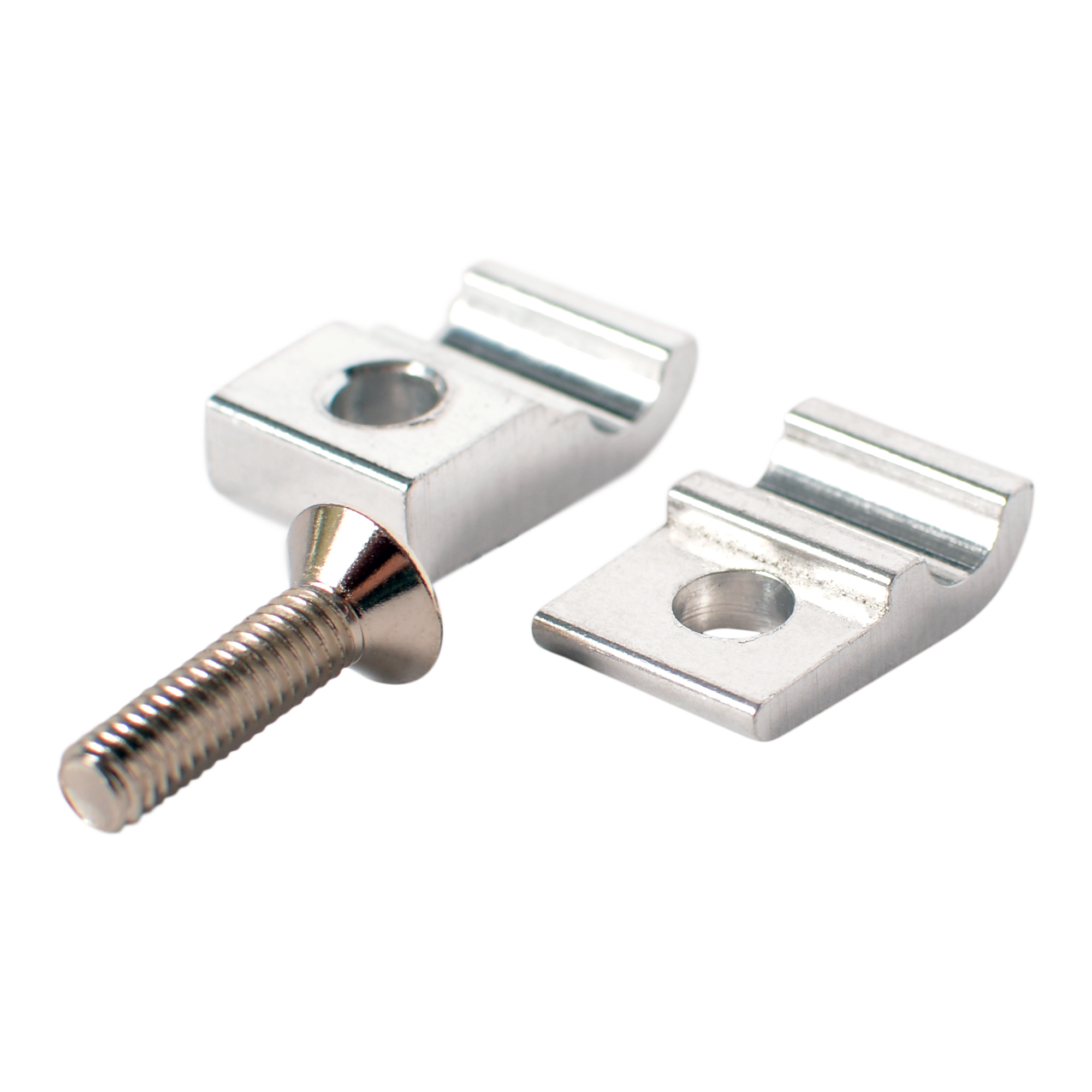 Allstar 18321 Line Clamp 2 Piece 1/4in ID Aluminum Polished Set of 4 