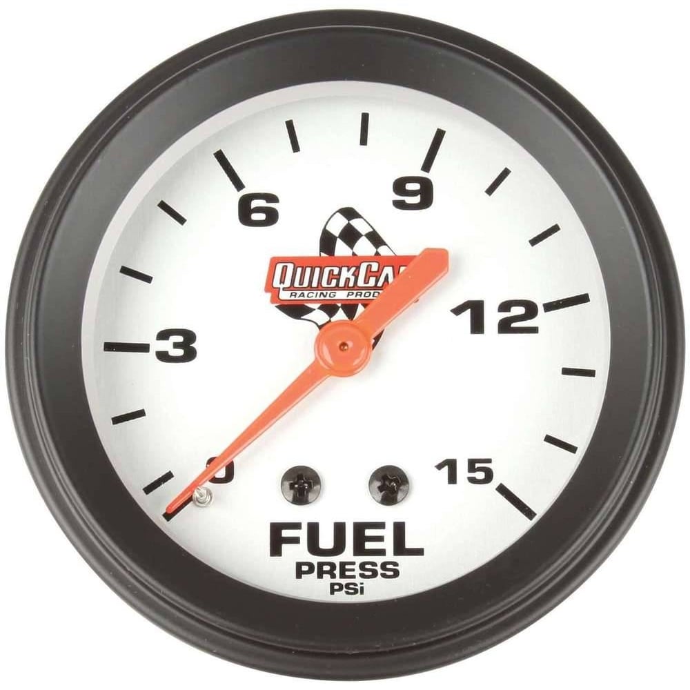 QuickCar Racing Mini Fuel Pressure Gauge 0-15psi Liquid Filled