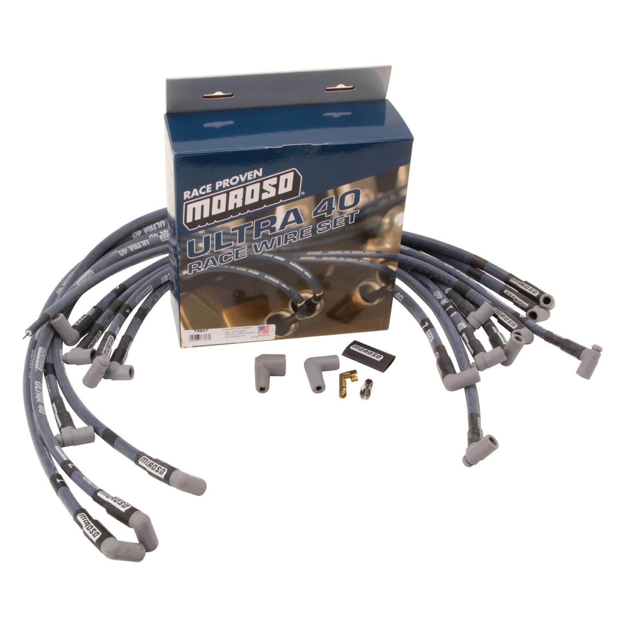 Moroso Ultra 40 Race Spark Plug Wire Set, Behind Headers