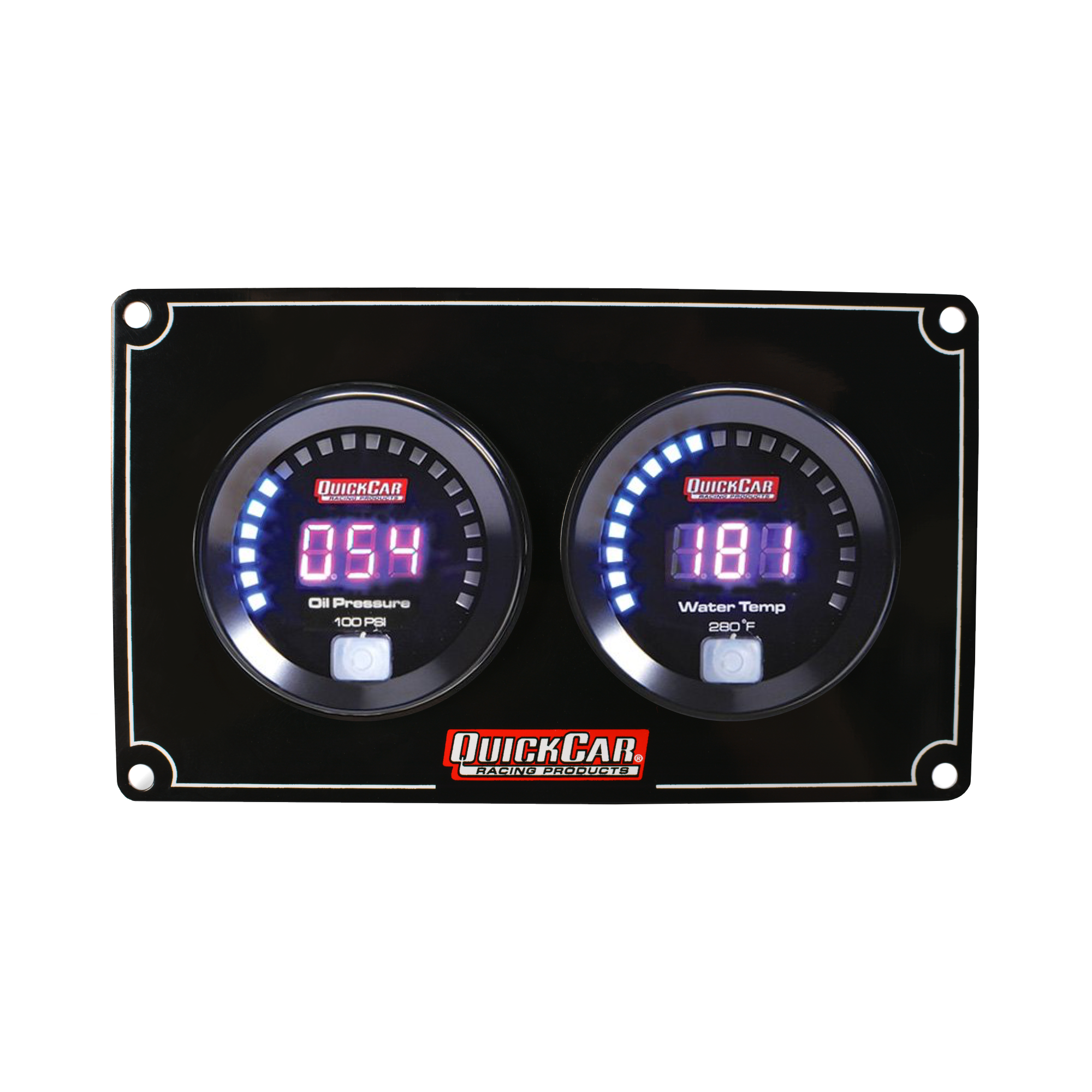 QuickCar Digital 2-Guage Panel OP/WT - JOES Racing Products